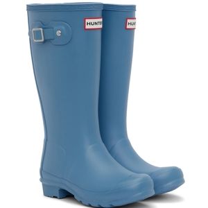 Hunter rainboots,  teal blue, kids size 1